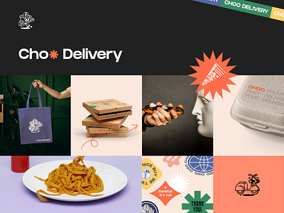 Choo Delivery Branding afterglow app delivery delivery app food food and drink food app food illustration landing minimal mobile app order service website