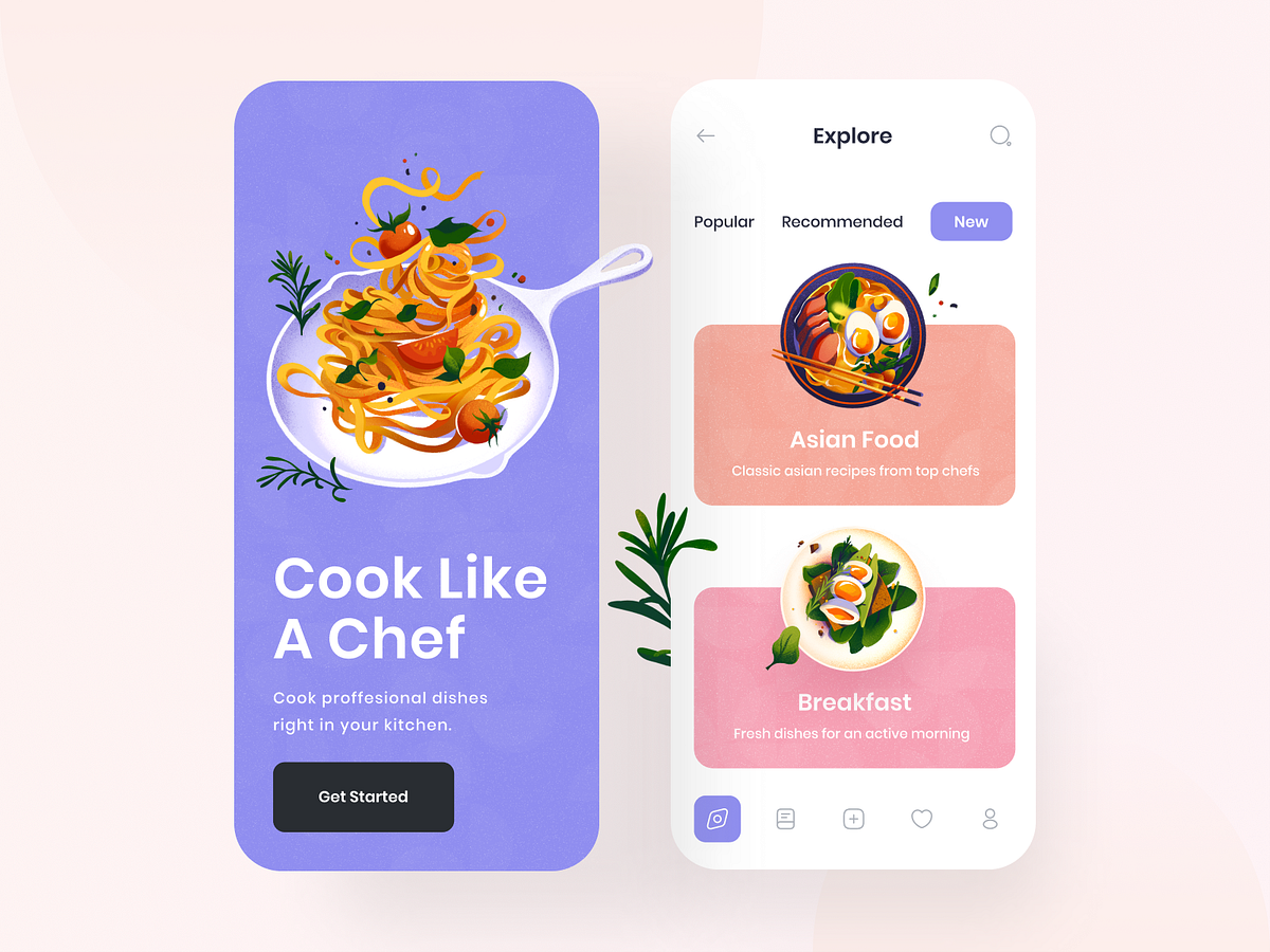 Food Mobile App by Afterglow on Dribbble