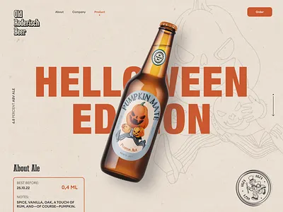 Old Roderisch Beer beer brand identity branding homepage logo logotype old beer packaging packaging design product design web design