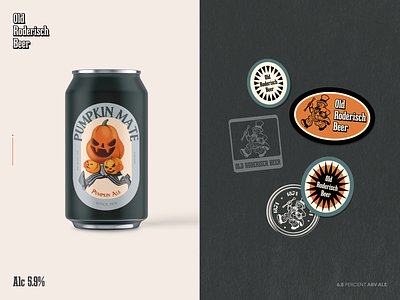 Pumpkin Mate Beer beer brand identity branding graphic design logo logotype stickers