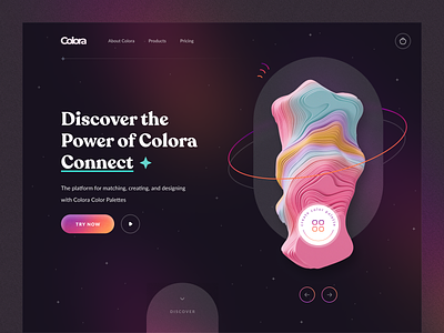 Colora Homepage color palette colorful concept homepage landing landingpage platform web web design