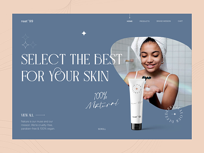 Website For Cosmetics Ecommerce cosmetic cosmetics ecommerce landing page nature product design product page skin skincare brand skincare cosmetic store website