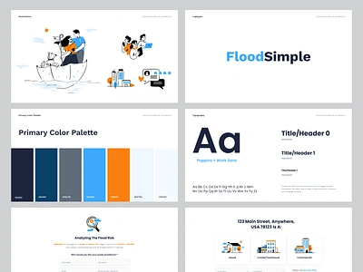 FloodSimple Insurance Company Branding animation brand identity branding company flood illustration insurance landing logo logotype product design service web website