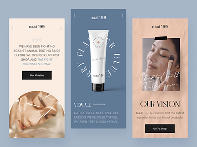 Naat 99 Cosmetics Mobile App app brand cosmetic ecommerce mobile mobile app natural cosmetic oil product product page skin