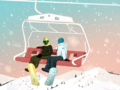 Winter Chillout Illustration animation holidays illustration winter