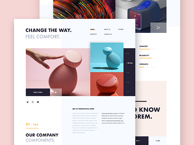 Technology landing color concept landing technology ui ux web