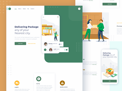 Package Delivery Landing by Afterglow on Dribbble