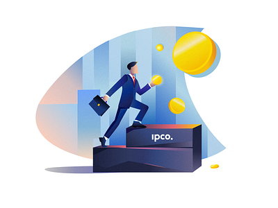 Business Illustration bitcoin business clean coins illustration iso partnership