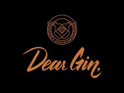 Dear Gin Branding branding dedication gin graphic design lettering logo package design vector