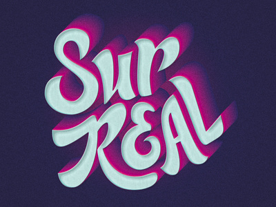 Surreal logo branding graphic design illustration lettering surrealism