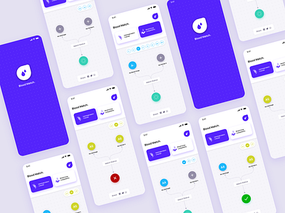 Blood Genotype Match App app ui blood app design flow medical uidesign user interface
