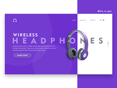 Landing Page Daily UI blue daily ui design earphone headphone ui ui challenge ux web design