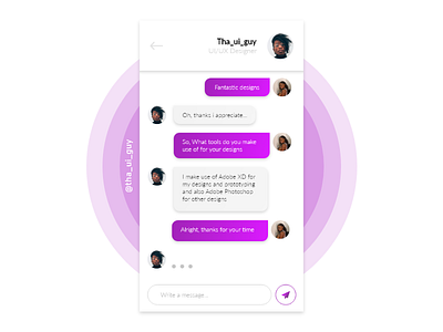 Direct Messaging UI app ui chat chatting design messaging purple social ui ui design ui ux ux