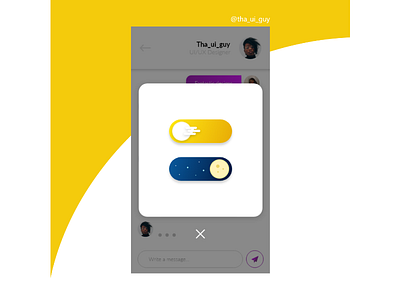 Night-Mode Toggle app ui daily ui design mode night mode toggle ui ui design ux widget
