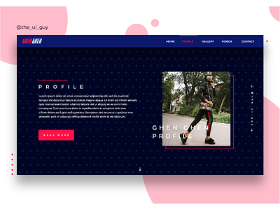 Profile Page UI bootstrap clean layout minimal portfolio profile simple template typography web design webdesign website