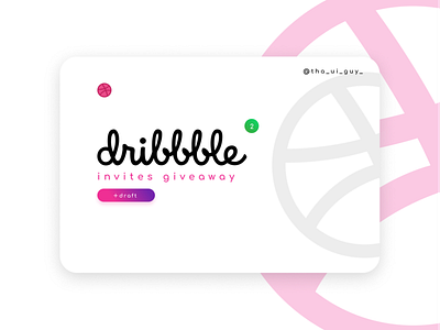 Dribbble Invite chance colorful debut design draft dribbble flat giveaway hello illustration invitation invite invites player thanks wantline