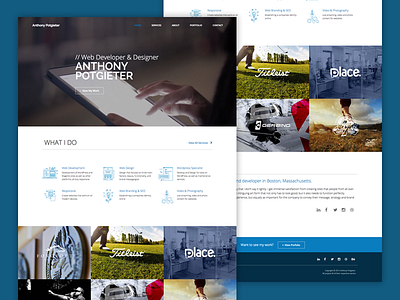 My New Portfolio Site blue branding creative minimal portfolio portfolio site responsive retina web design webdesign wordpress