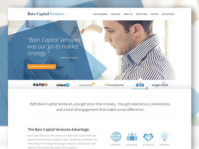 Financial Website Homepage