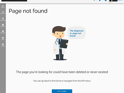 404 page in EHR