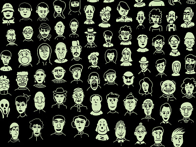 Folk 02 artist characters design drawing humans identity illustration illustrator people print society