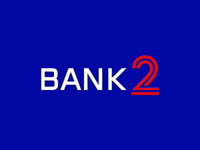 Bank2 brand branding design identity logo logomark typography