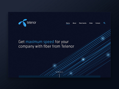 Telenor Fiber design fiber illustrator ixda layout speed typography ux vector webdesign