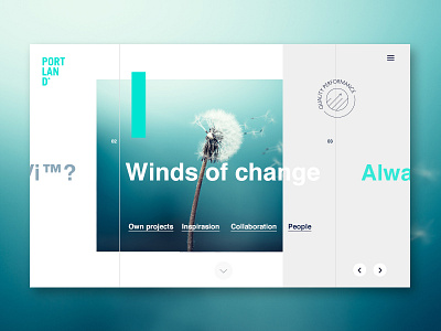 Winds Of Change design flowers inspiration ixd layout nature typography ui ux web webdesign wind