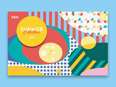 Summer Collection homepage landing page ui ui design userinterface ux ux design web website