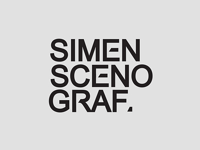 Logo Simen Scenographer brand branding design logo logomark typography