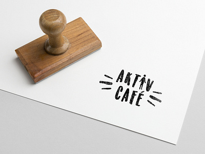 Aktiv Cafè branding brand branding design graphic design identity illustration logo logomark logotype stamp symbol typo typography