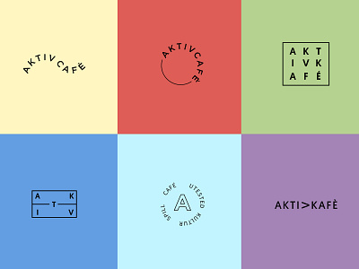 Aktiv Cafe brand branding design graphic design identity layout logo logomark typography