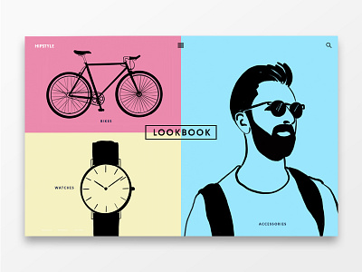 Hipstyle 01 design art graphic hipster illustration style trend 2019 ui ux kit web webdesign website