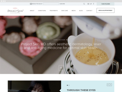 Simon Robinson Project Skin cosmetic homepage responsive ui website