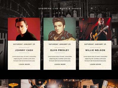 Quick Screenshot of a project I'm working on flat homepage music photography responsive ui ux website wordpress