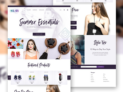 Custom Shopify Theme beauty ecommerce homepage jewellery photography responsive shop shopify typography ui ux wip