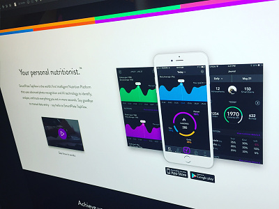 Working on something colourful. app colors colours freelance health homepage ios landing ui ux webdesign