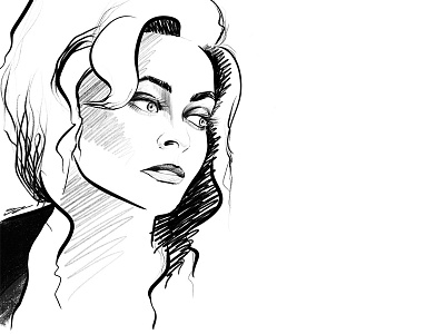 Helena Bonham Carter fashion fashionillustration illustration potrtait style