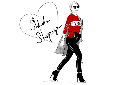Fashion sketch for Shkola Shopinga fashion fashionillustration illustration potrtait style