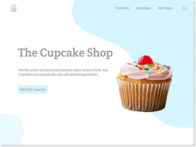 Cupcake Shop app design cupcake design designer figma fun photoshop ui web