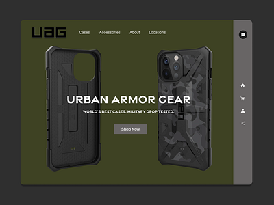 UAG Phone case Website Design branding designer figma ui ux web website website concept
