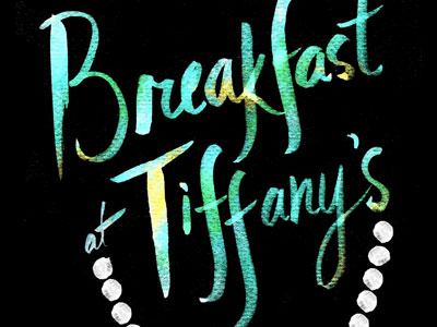 Breakfast at Tiffany's brush spotco title treatment typography