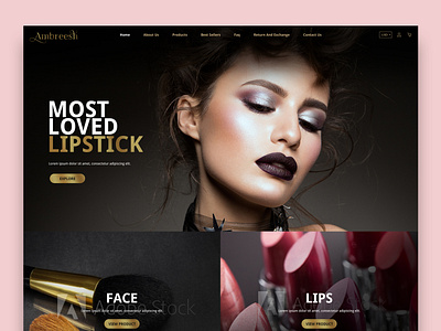 Ambreesh Cosmetics UI Design color cosmetic creative design fashion inspiration parallax ui ux design webdesign website