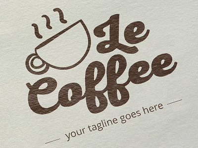 Le Coffee Logo Template branding brown coffee coffee shop concept design icon illustration inspiration logo logo design logodesign logos logotype print typography vector