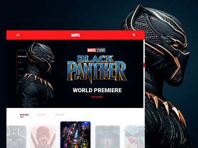 Marvel website concept antman avengers black panther design ironman loki marvel movies spiderman ui ux web