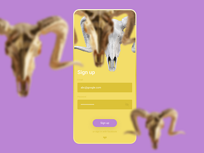 001 android challenge dailyui design desktop gold ios iphonex minimal mobile purple responsive skull ui uidesign ux web webdesign yellow