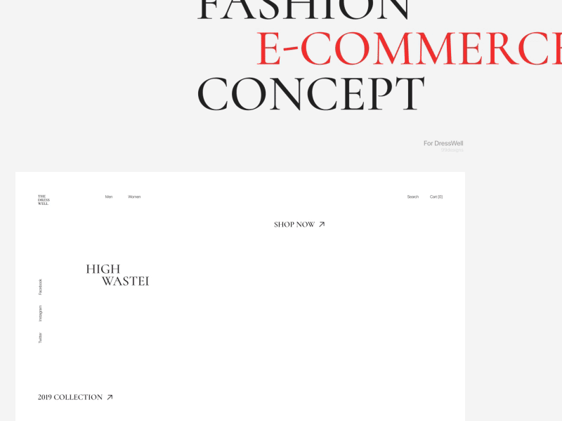 Fashion e-commerce website concept