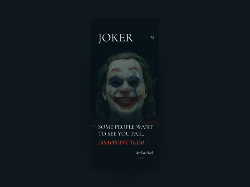 Joker interaction concept adaptive analytics android cards chart dailyui dashboard dropdown gps interaction ios iphonex location mobile monitoring profile search smart home ui uidesign