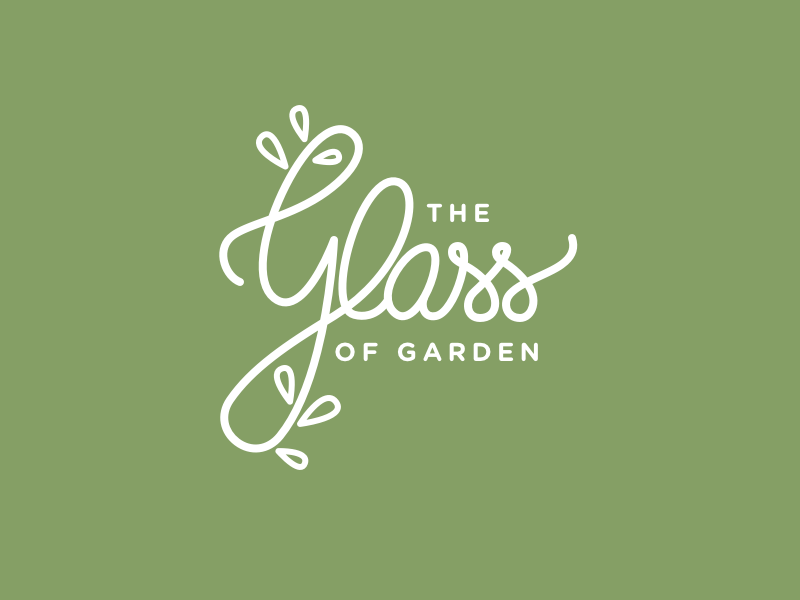 Logo The Glass Of Garden By Julie Charrier On Dribbble