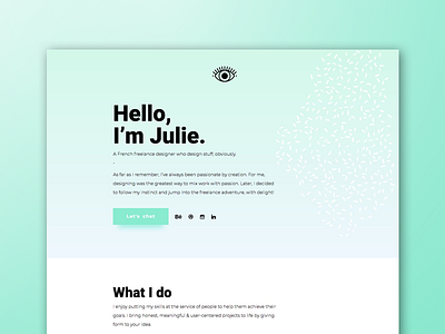 Website | Personal portfolio css design freelance html julie charrier portfolio sketchapp ui website