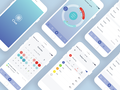 App | Clue #2 app clue health minimal ovulation periods tracker ui web design woman